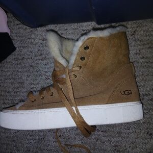 UGG Brown Suede High-Top Sneakers